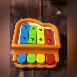 Toys r us orange 2 in 1 piano vintage
